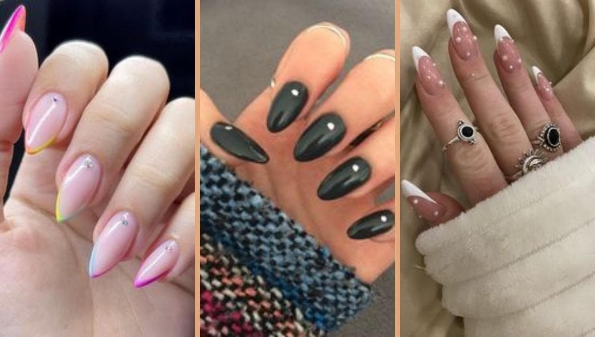 5 diseños de uñas acrílicas almendradas que harán ver tus manos delgadas