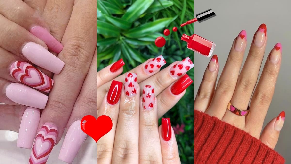 5 diseños de uñas con corazones para manos lindas y tiernas