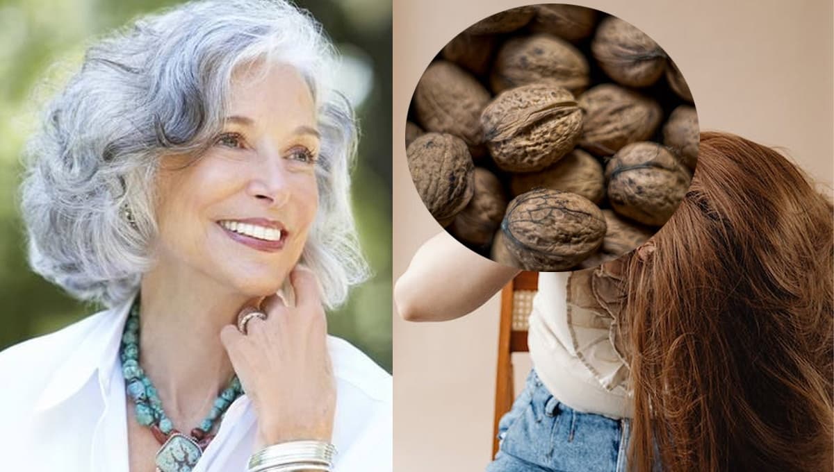 Despídete de las canas con ESTE tinte natural de cáscara de nuez
