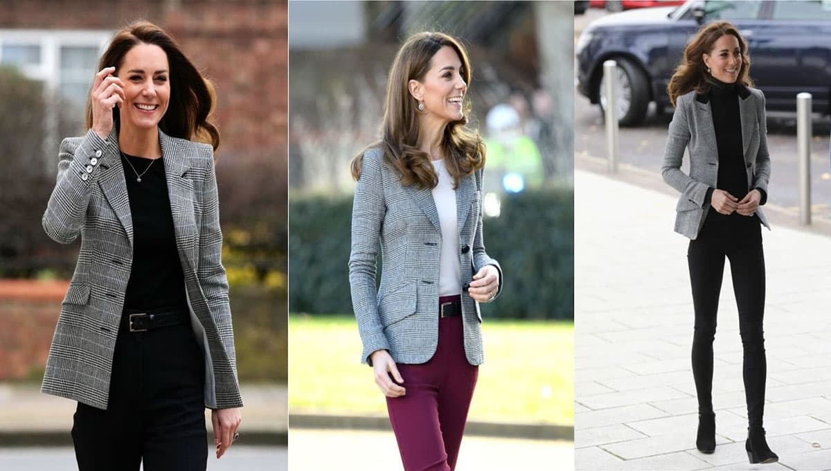 Kate Middleton lleva el blazer gris para verte elegante a los 40 años