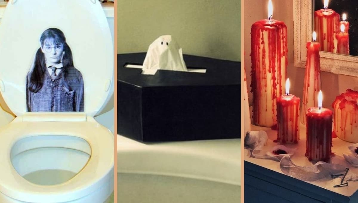 5 ideas para decorar un baño pequeño en Halloween