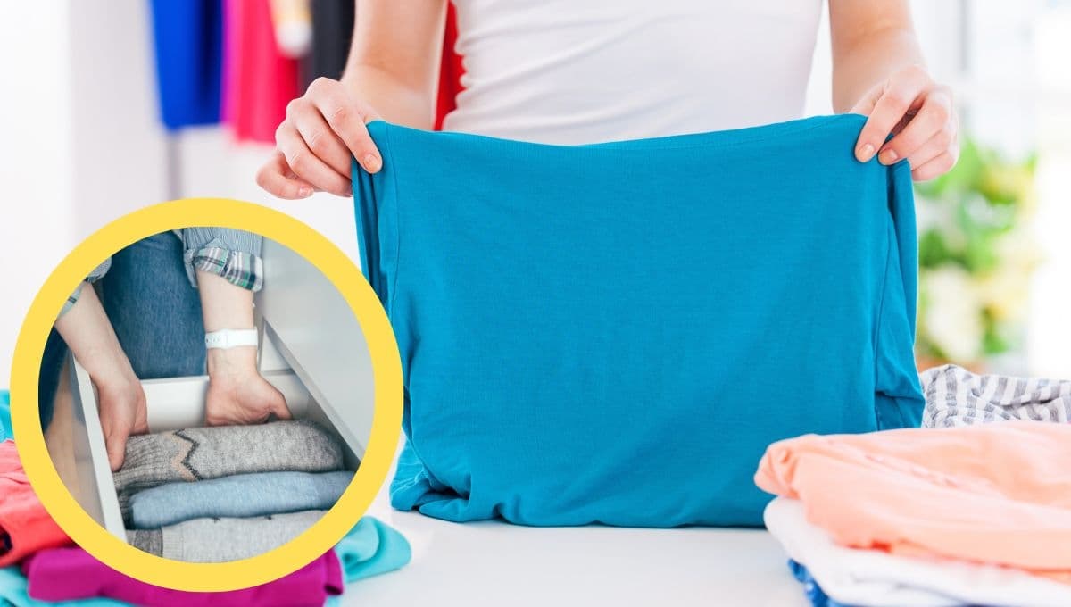 ESTA es la forma correcta de doblar la ropa para ahorrar espacio en tus cajones