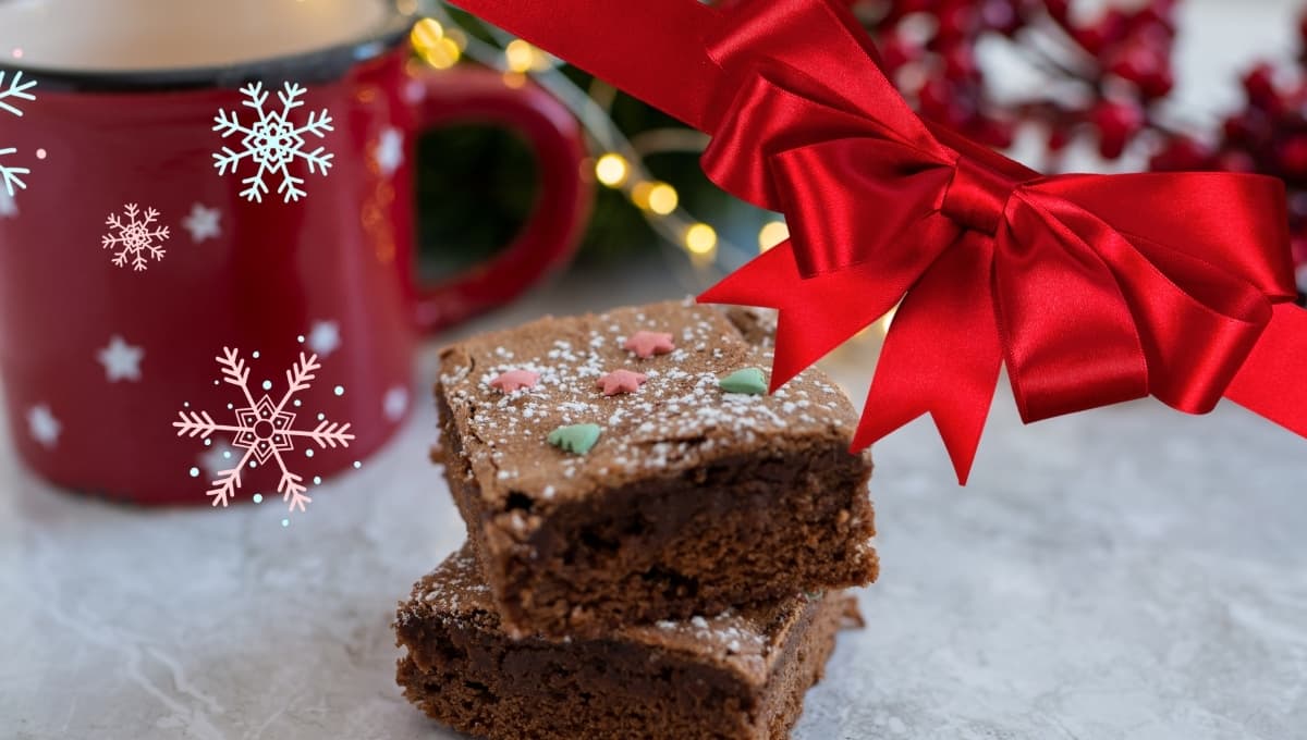 Prepara este rico brownie de chocolate navideño SIN horno | Receta