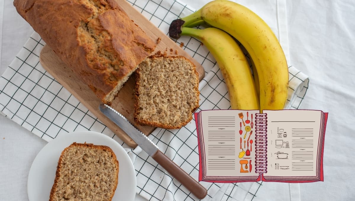 No tires tus plátanos negros, prepara esta receta de pan de plátano SIN horno