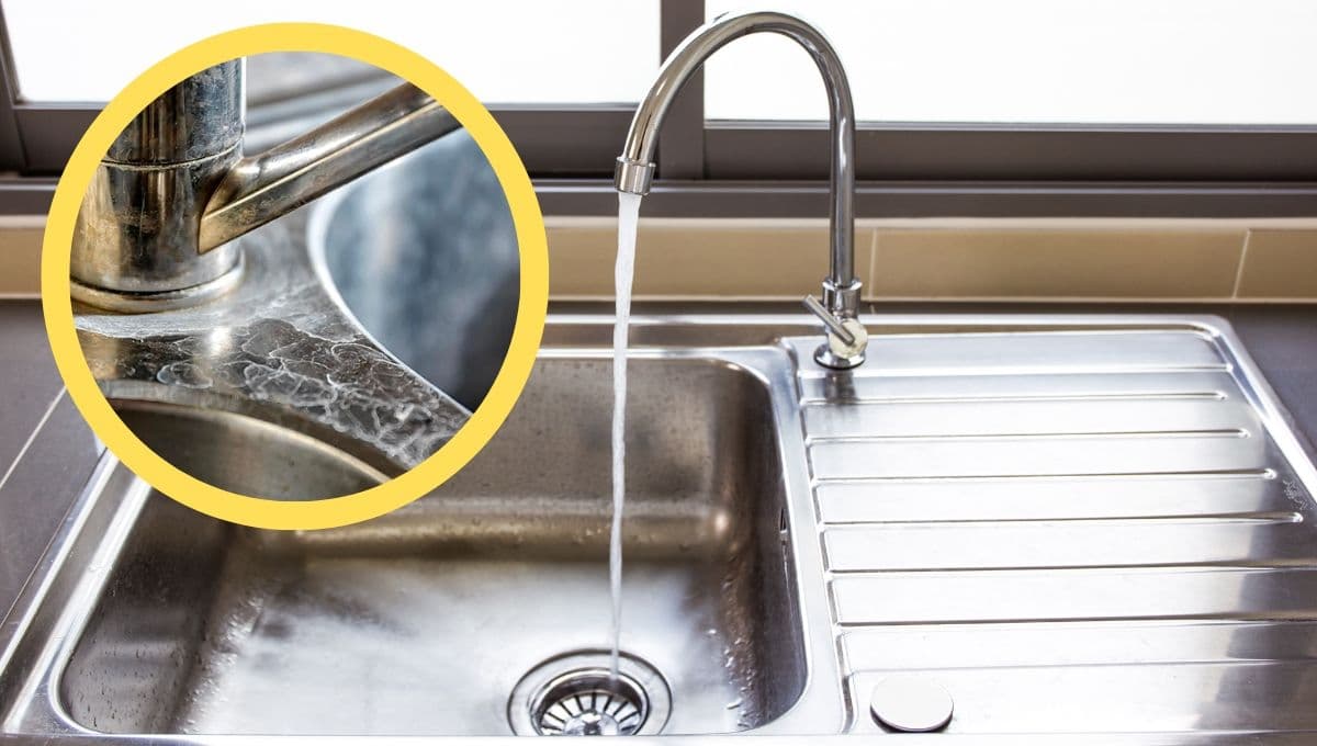 Tres trucos para quitar las manchas de agua en el fregadero
