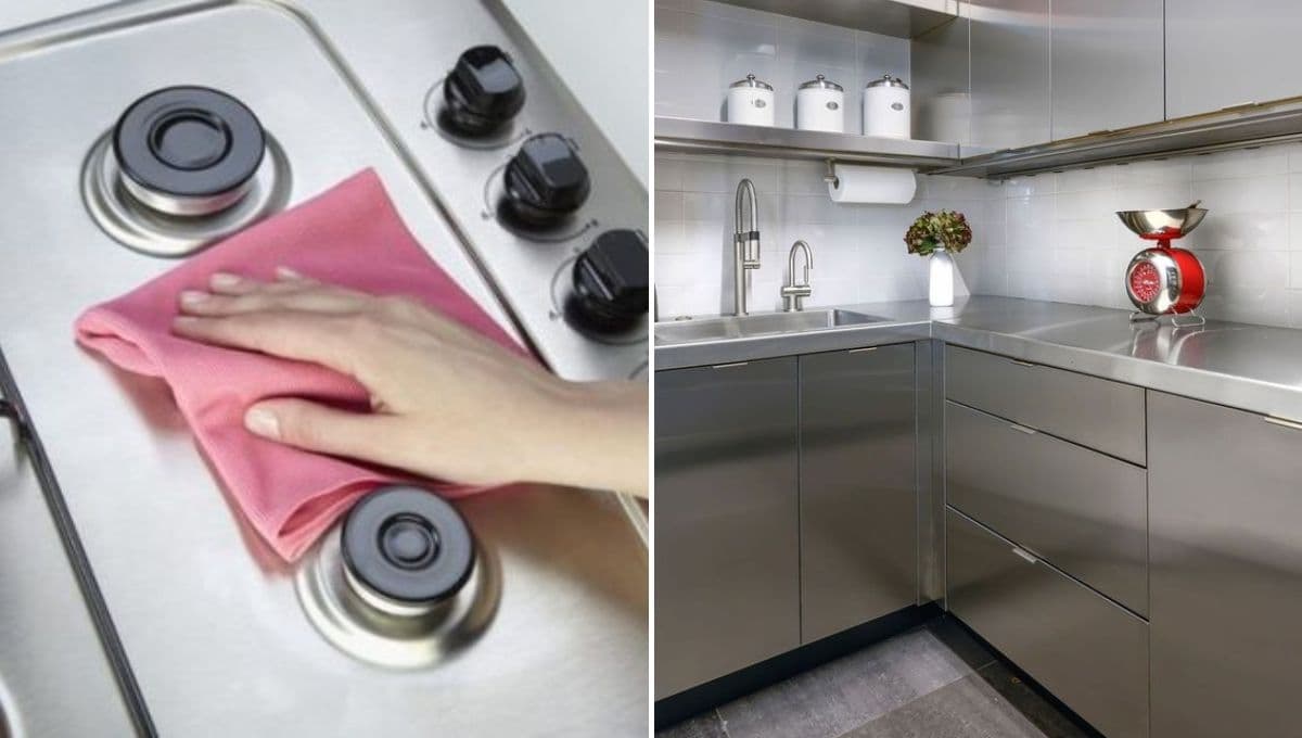 ¿Cómo limpiar una cocina de acero inoxidable con vinagre?