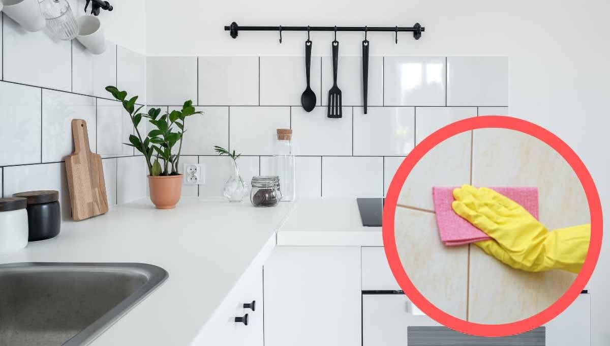 ¿Cómo limpiar las juntas de los azulejos de la cocina?