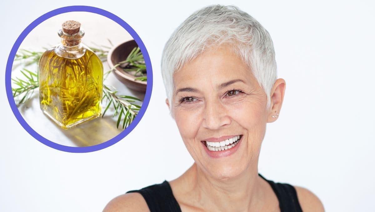 Oscurece las canas con aceite de romero y consigue un cabello hermoso