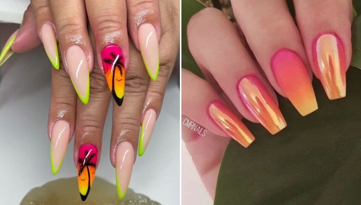 Sunset nails: 7 diseños de uñas para llevar el atardecer en tu manicura
