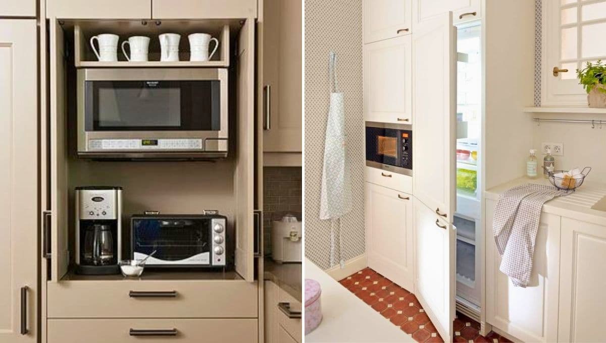 ¿Cómo ocultar electrodomésticos en la cocina?