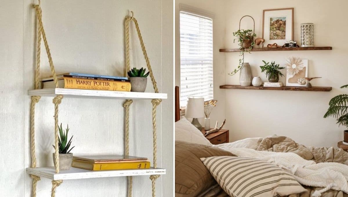 5 estilos de estantes que necesitas para mantener un cuarto pequeño organizado