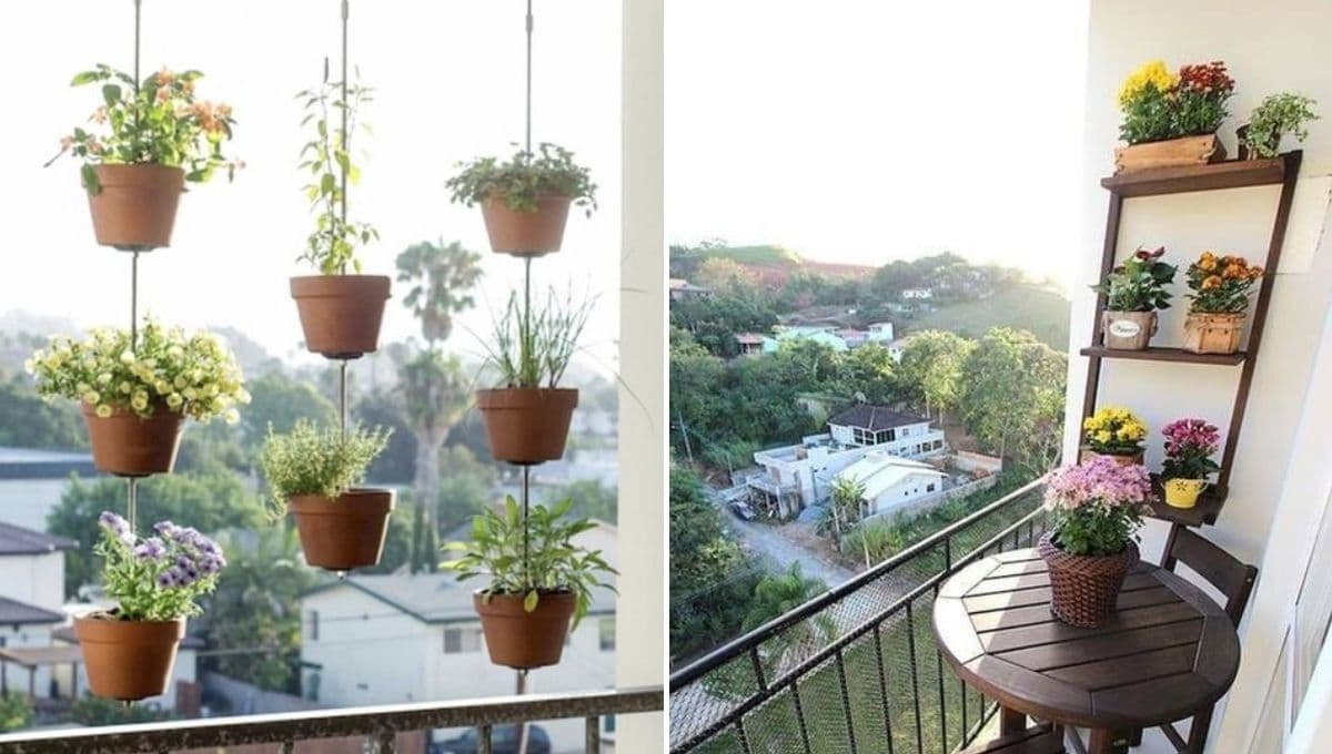 5 ideas para decorar un balcón con plantas