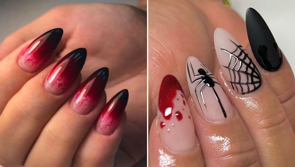 5 diseños de uñas con efecto sangre perfectas para una fiesta de Halloween
