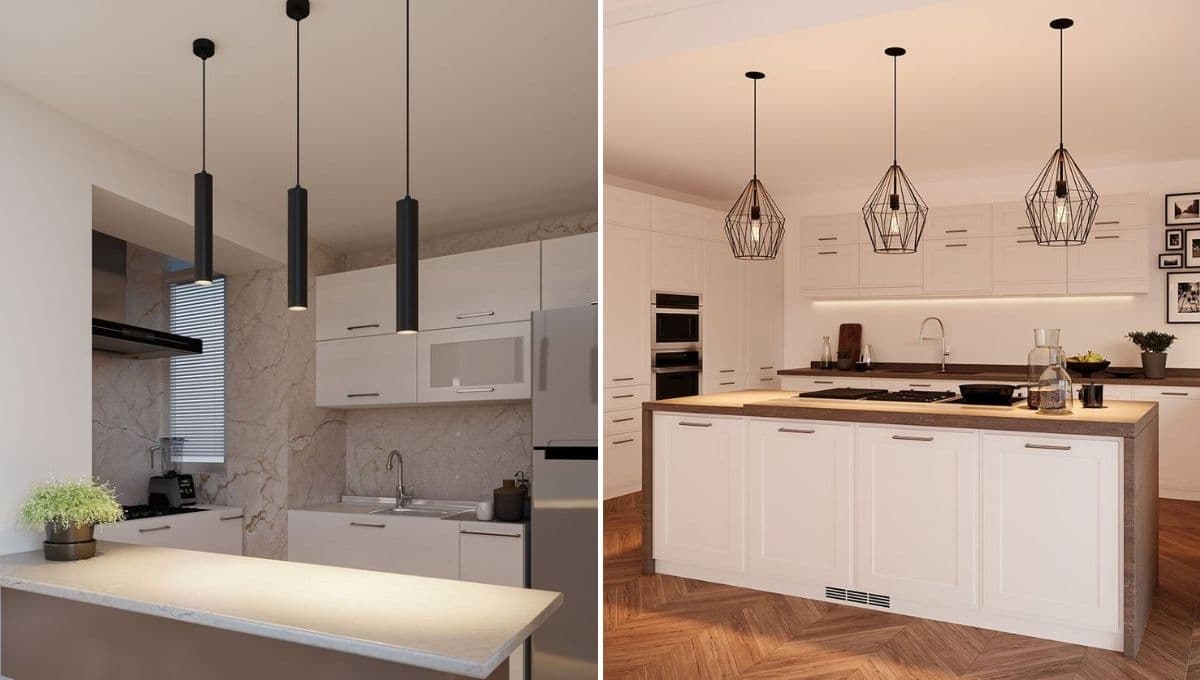 Decoración de la cocina: 5 estilos de lámparas para que luzca más grande