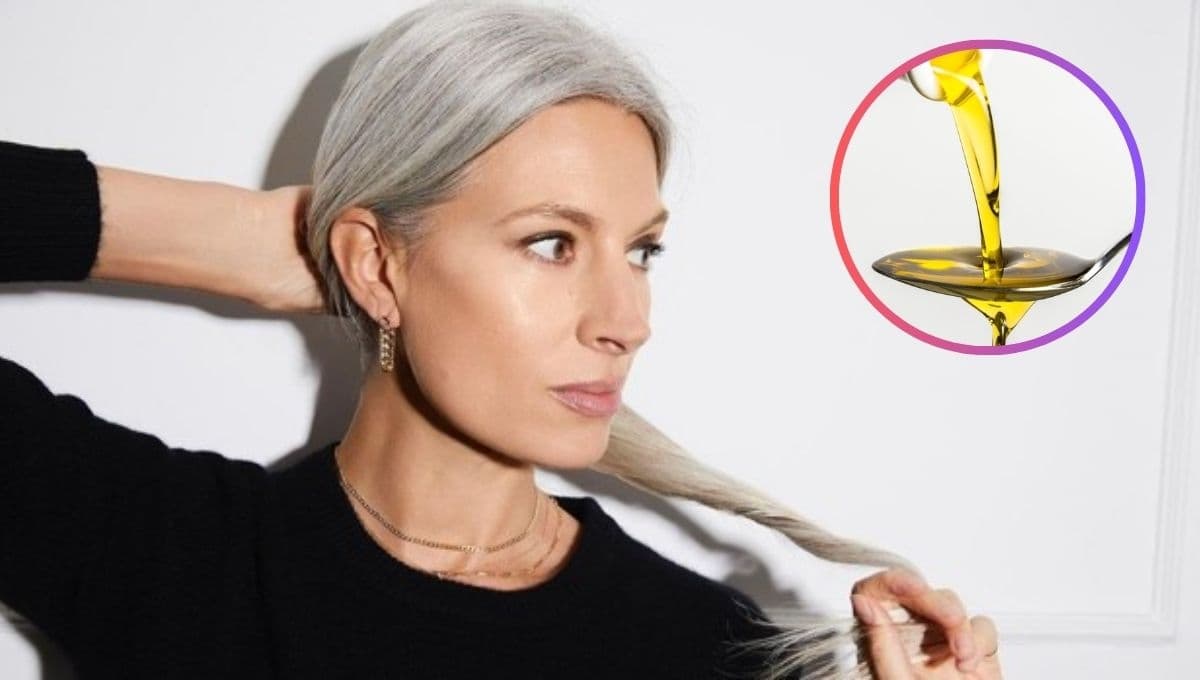 ¿Qué aceite quita las canas en el cabello?