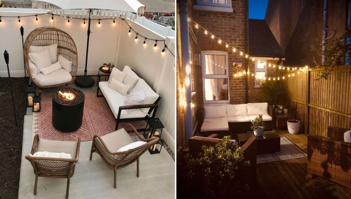 5 formas de iluminar un patio pequeño para sorprender a tus visitas