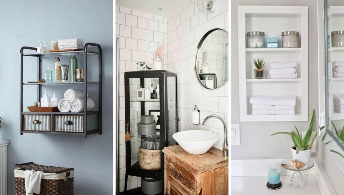 5 formas de poner repisas en el baño para ordenarlo por completo