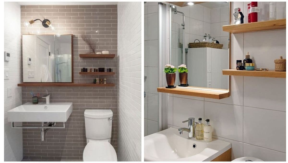 Ideas para poner espejos y repisas en el baño: lucirá elegante y bonito