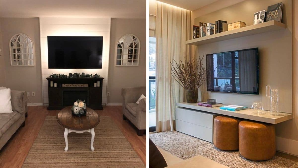 ¿Cómo decorar una pared con TV colgada?
