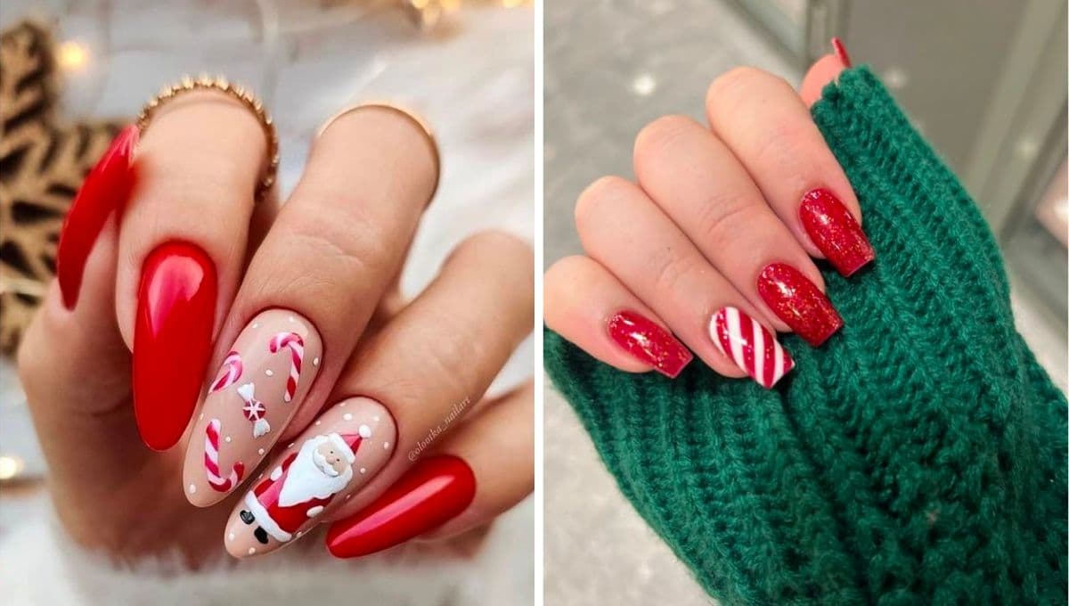 6 ideas originales de uñas largas para Navidad y dejar atrás la tradicional manicura