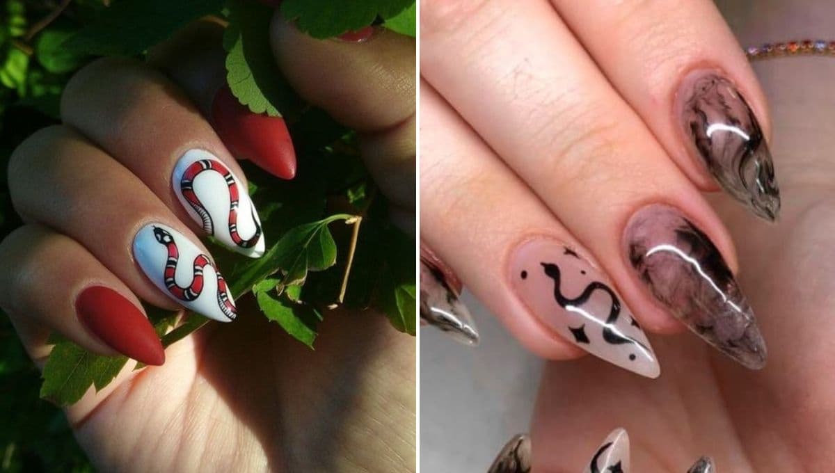 Nail art en uñas con serpientes: 6 diseños de manicura con significado para protegerte