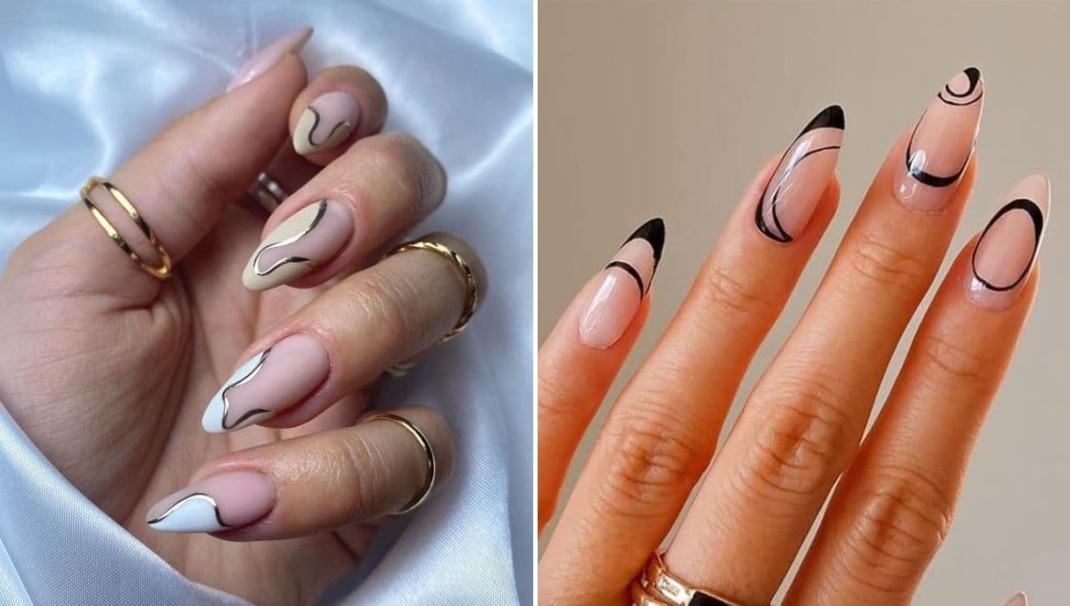 Los mejores diseños de uñas acrílicas del número 3 con punta almendra
