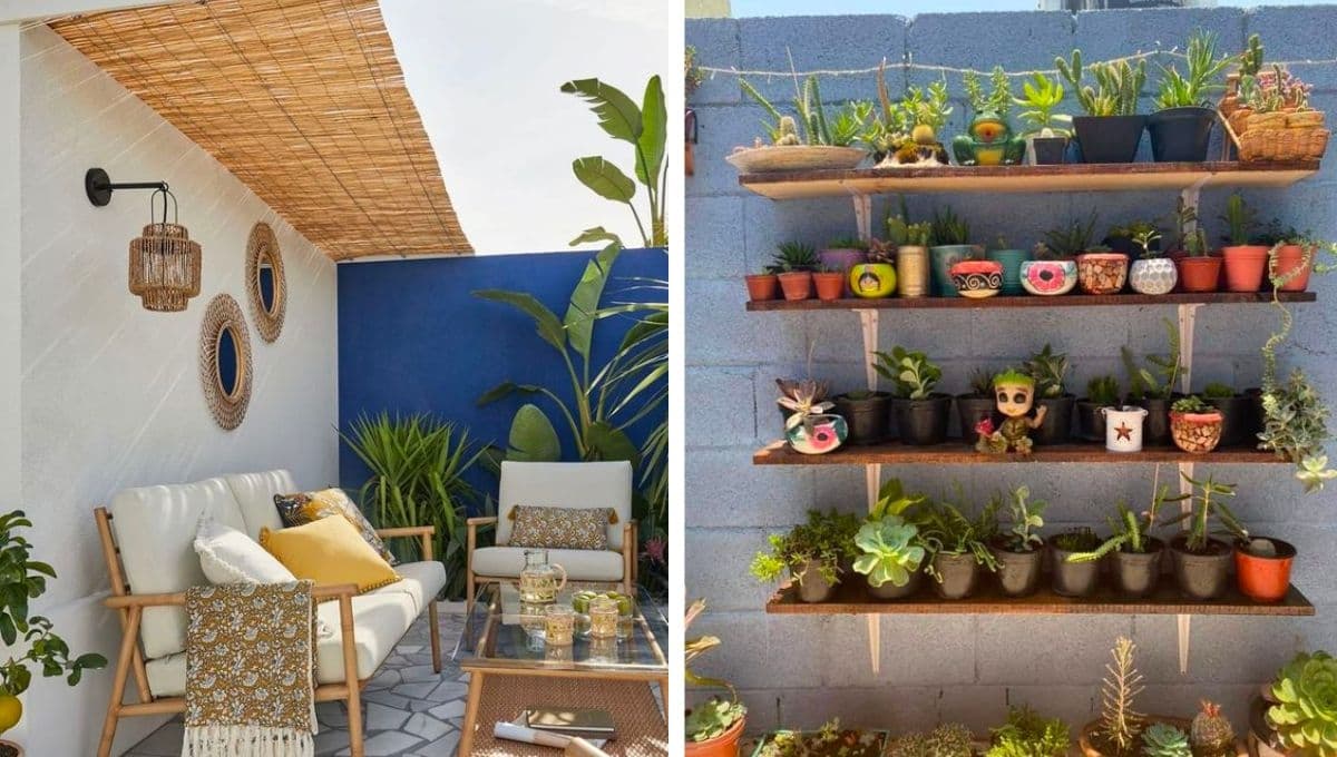 Ideas para decorar las paredes de un patio interior y que luzca más grande