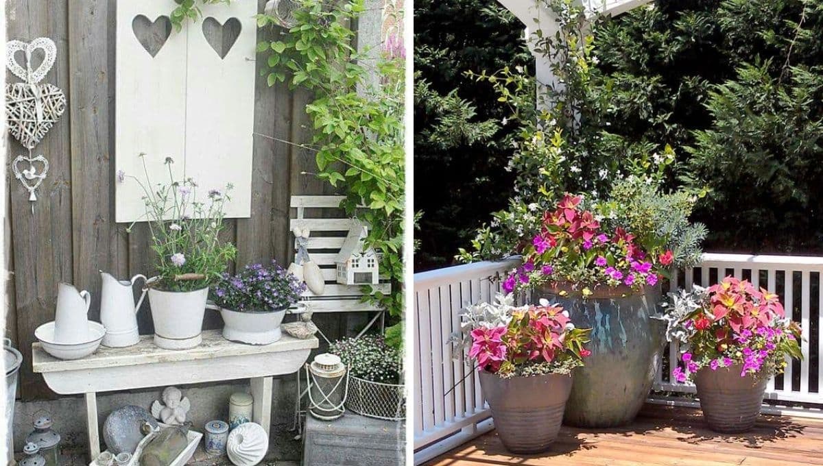 5 ideas para decorar un patio pequeño con macetas