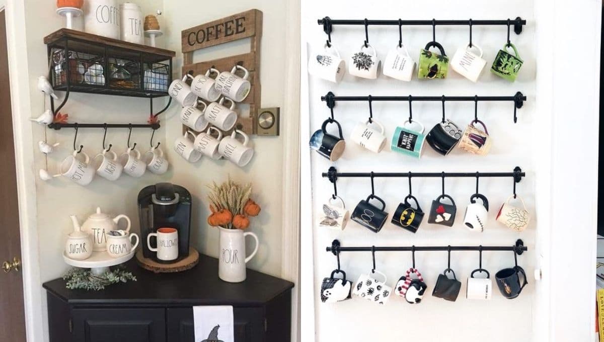 5 ideas para colgar las tazas en la pared y mantener ordenada tu cocina