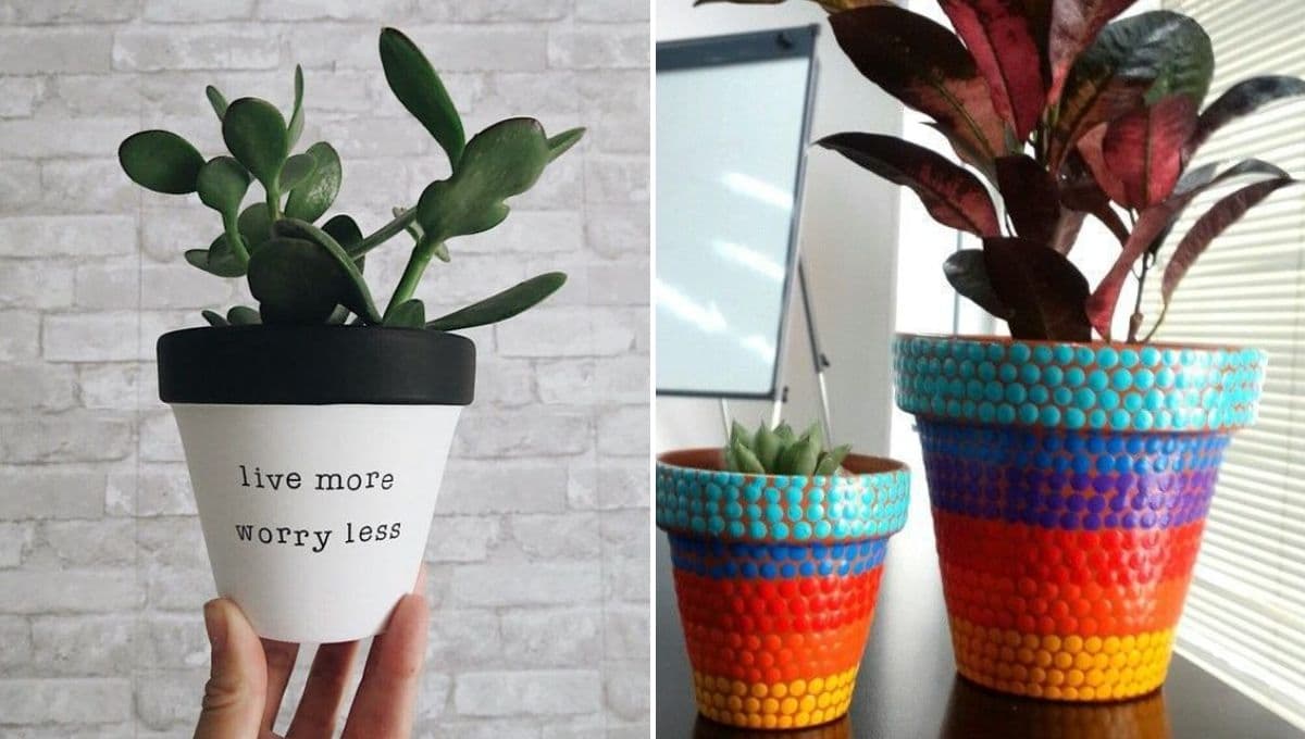 Macetas de barro decoradas y pintadas a mano: 5 ideas para realzar tus plantas