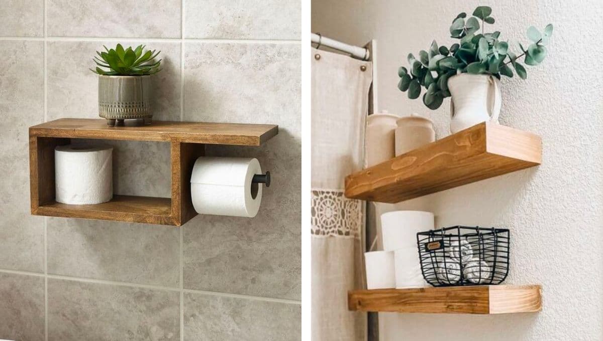 Decoración del hogar con madera: 4 ideas para organizar el baño