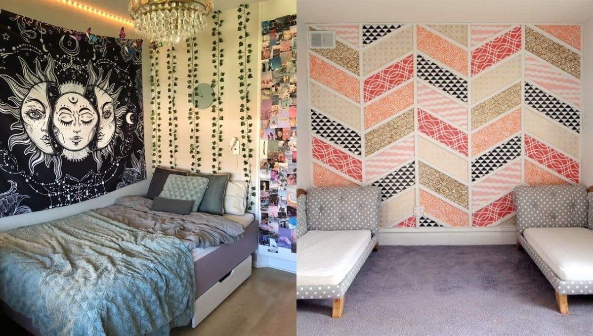 Material reciclado: 5 ideas para decorar una pared con tela