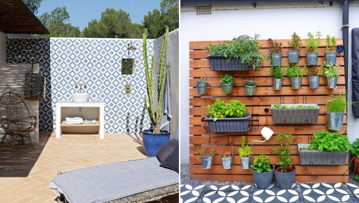 ¿Cómo decorar una pared del patio exterior? 4 ideas con diferentes materiales