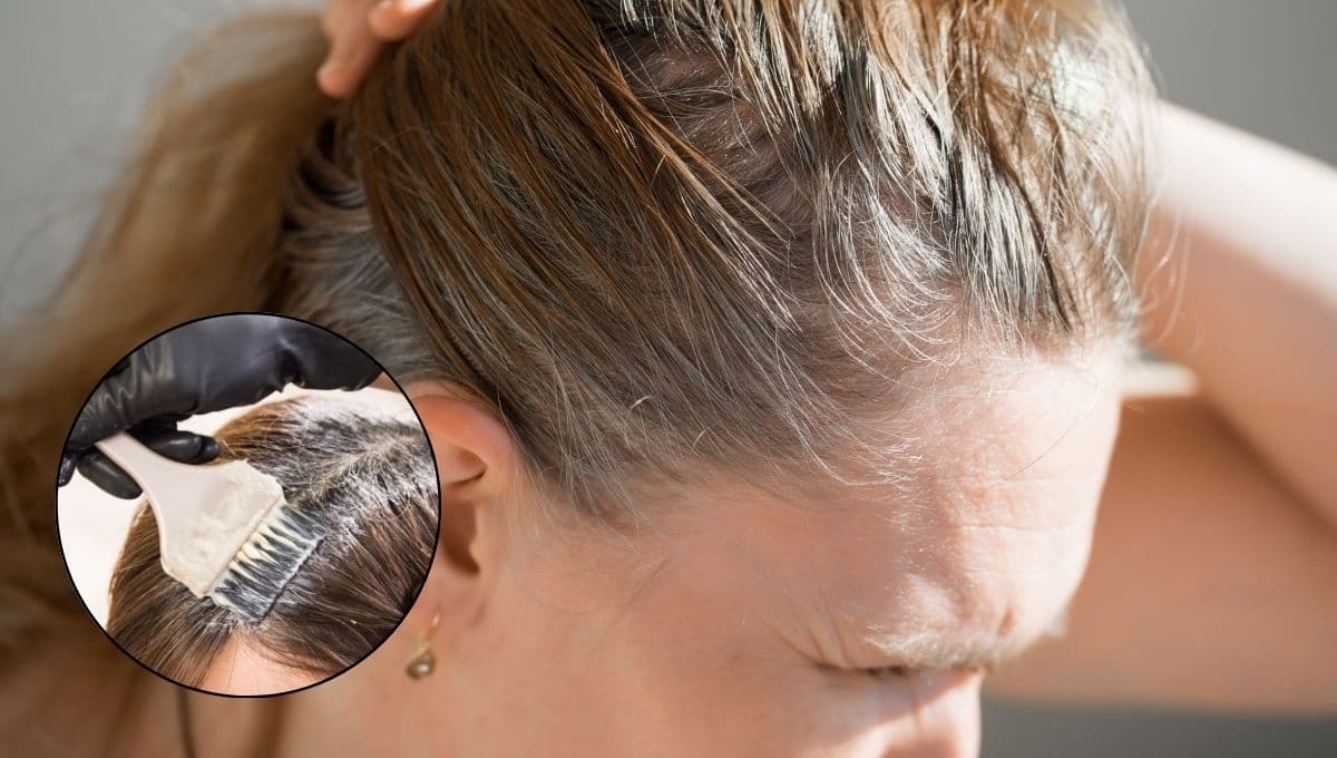 Prepara tinte casero plateado para retocar las canas