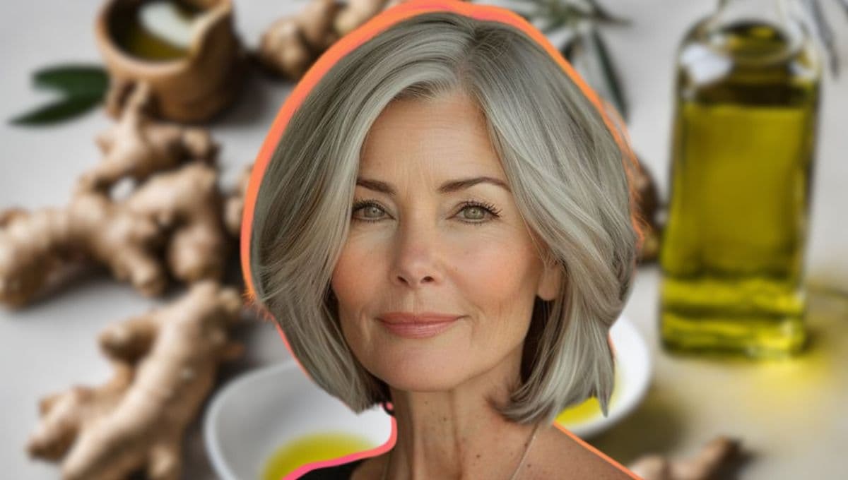 Oscurece las canas con este tinte casero hecho con jengibre y aceite de oliva