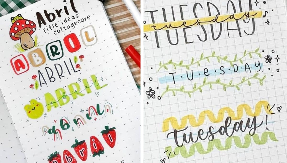 Manualidades: 5 ideas de lettering para tener apuntes bonitos