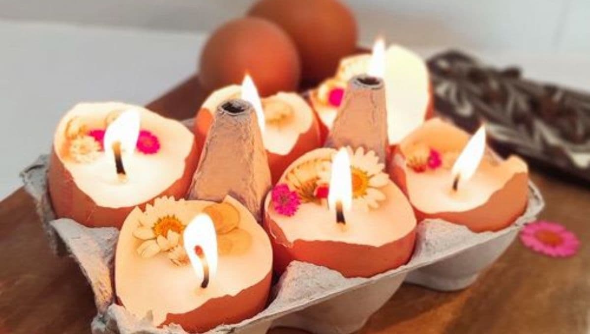 DIY: reutiliza tus cascarones de huevo con estas ideas para crear velas aromáticas