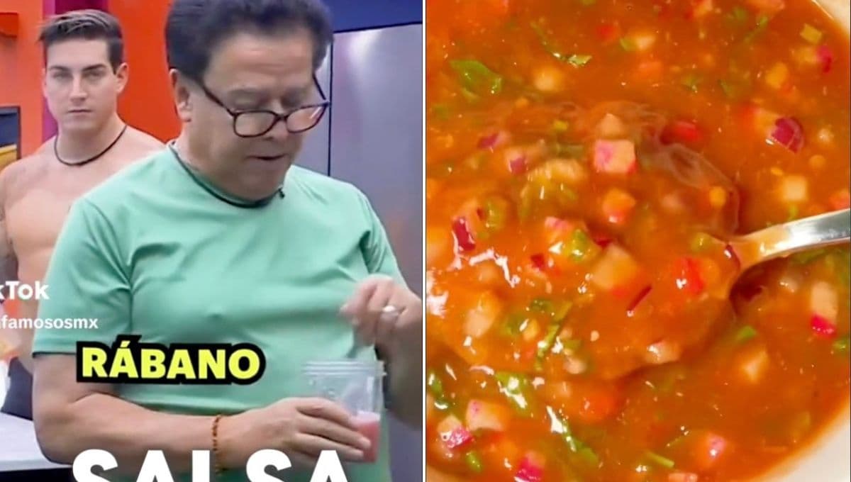 La salsa de rábano del tío Mayito, receta que preparó Mario Bezares en La Casa de los Famosos