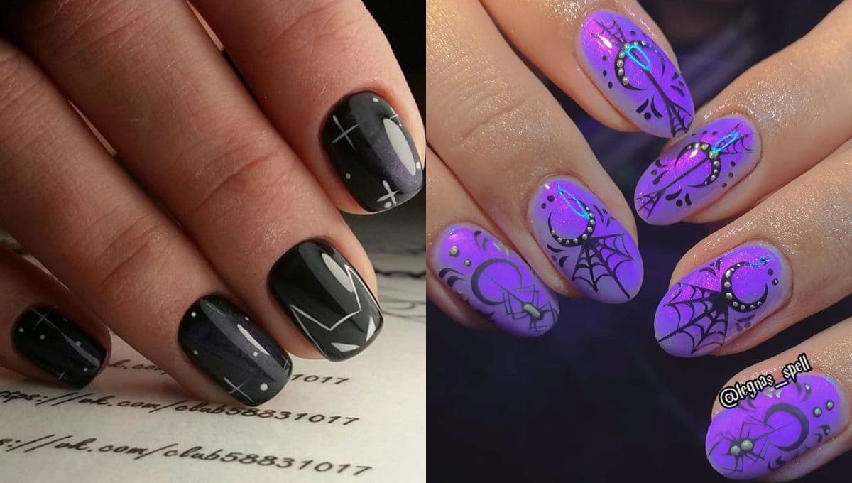 Nail art de brujitas: 5 ideas para tu decoración de uñas en Halloween