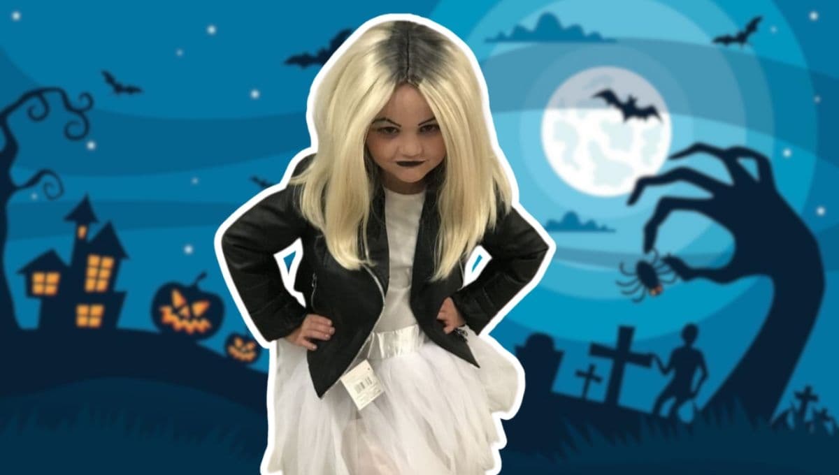 Maquillaje de la novia de Chucky para niñas: 3 ideas fáciles para Halloween y Día de Muertos