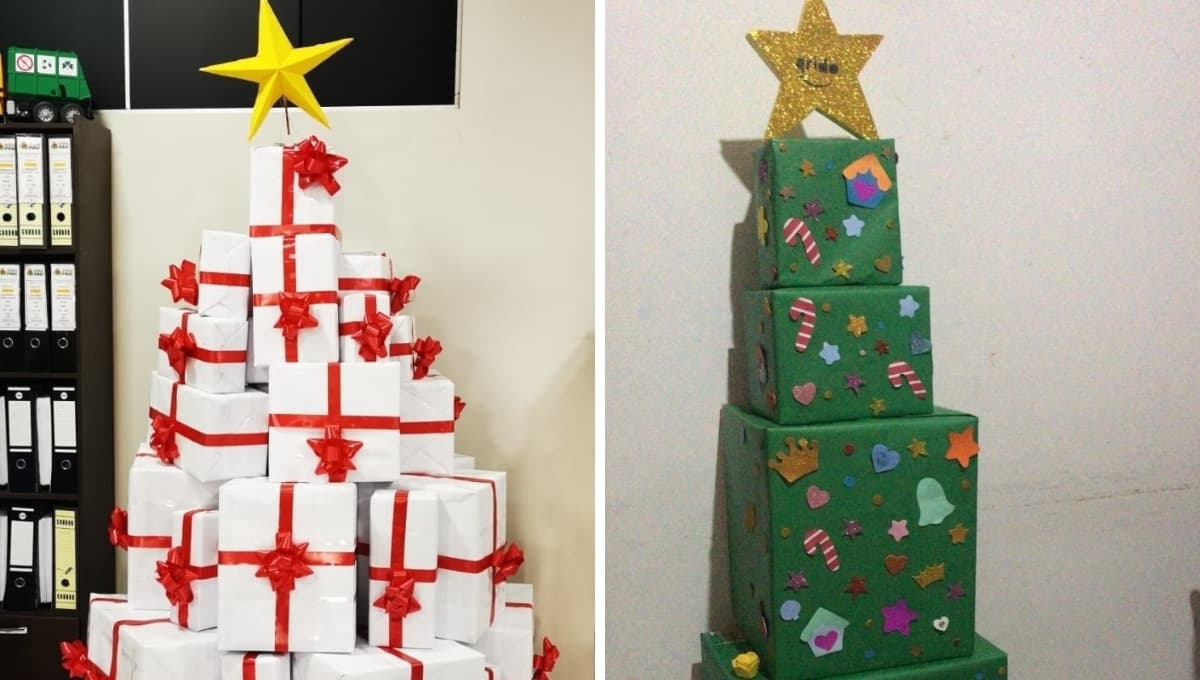 Árbol de Navidad: materiales y pasos para hacer uno con cajas de cartón