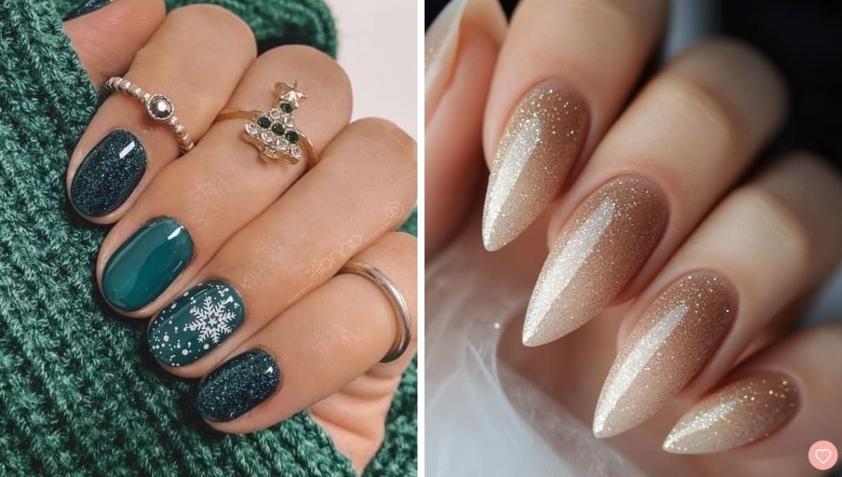 Uñas navideñas sencillas: 7 diseños de EMERGENCIA que puedes hacer sola en casa