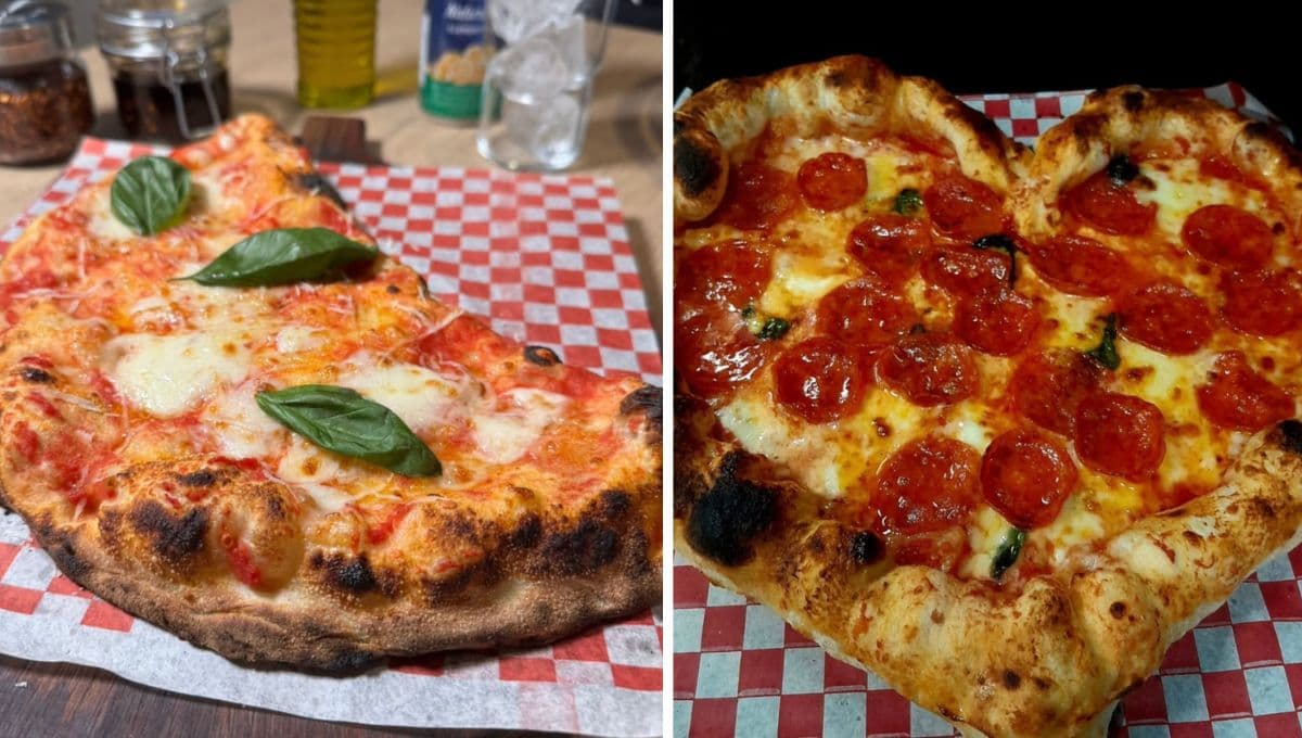 Radici Pizzería dentro de un autolavado